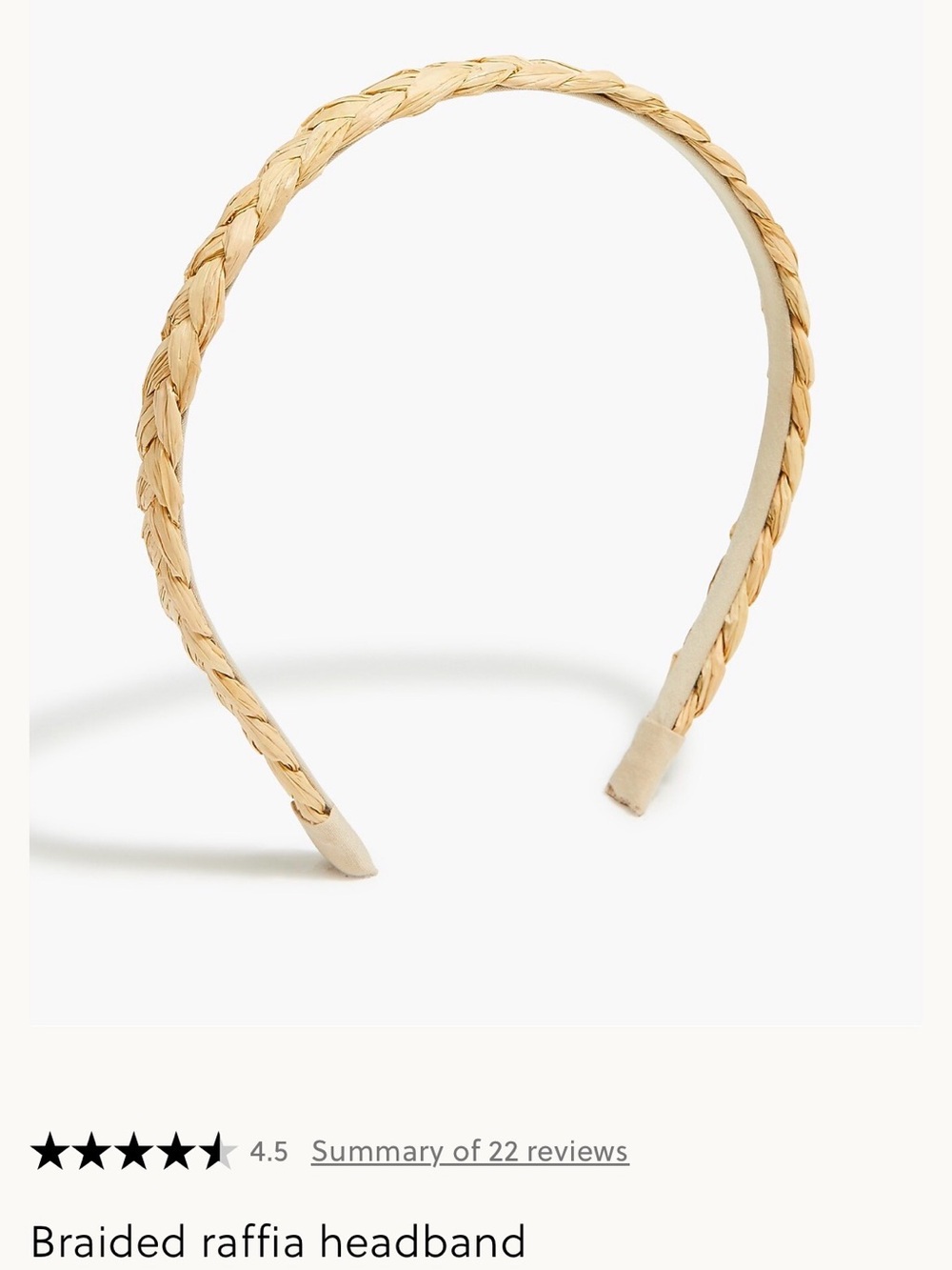 J Crew Braided Raffia Headband